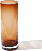 13" H Amber Flower Vase,4.85lb Large Glass Vases for Home Decoration, Noble Gray Vase for Flower Luxury Decor