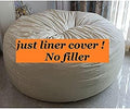 Bean Bag Inner Liner, 6-7ft Inner Liner for Bean Bag Chair, Couch Cover, Seat, Lazy Sofa High Capacity Replacement Cover with Zipper (Size: D180H90CM)
