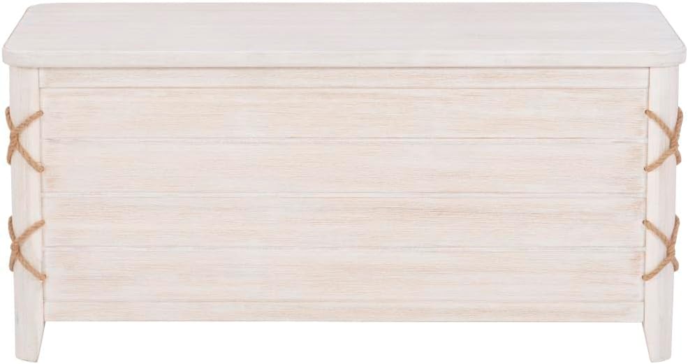 Linon Brosnan Rope Cedar Chest White
