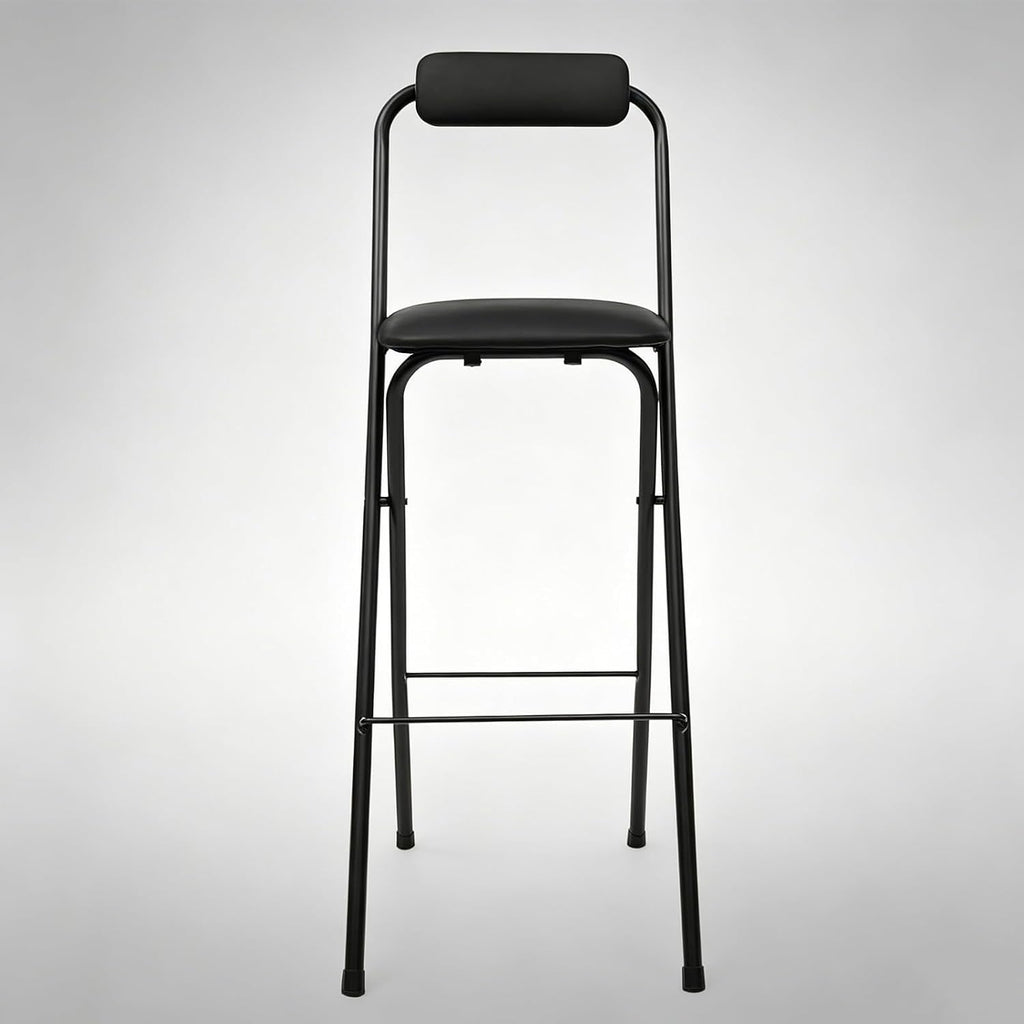 Mid-Century Modern Counter Stools, Counter Stool, Light Weight Folding Chair, for Wedding, Banquets, Celebrations, Dinning, Office Kitchen Patio and Garden(Black,50cm)