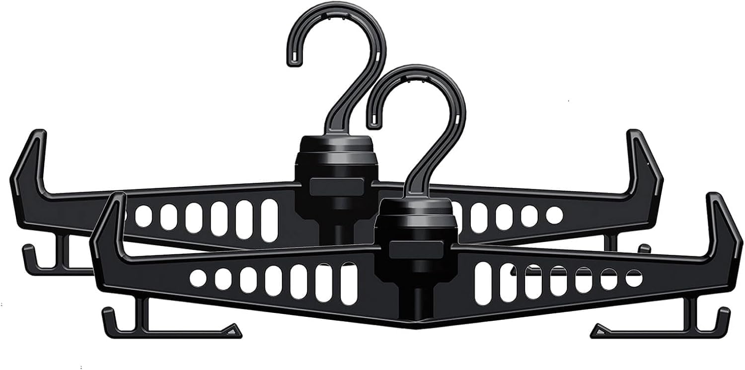 Heavy Duty Hanger for Tactical Gear Vest W/ 360°Rotatable Hook | Multipurpose Standard Plastic Hangers for Body Armor,Police,Military Gear,Scuba Diving, Survival Equipment (2-Pack)