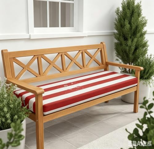 Outdoor Bench Cushions Waterproof 36x18/40x16/48x16 Porch Swing Cushions with Tie Patio Furniture Chair Cushion Bench Pad Backyard Seat Pads(Hazel,36x17x2 in)