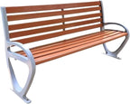Garden Outdoor Benches, Patio Park Benches with Backrests, Cast Aluminium Benches, Leisure Chairs for Porch Garden Poolside Lawn Seat(Small)