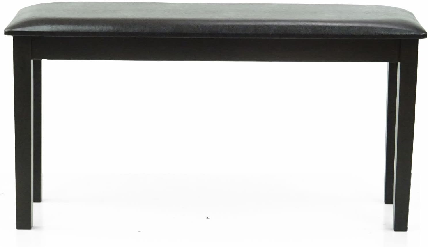 Dining Kitchen Solid Wooden Stained Bench Padded Seat Espresso Black Finish