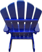 Light Pink Children's Rocking Chair for Kids – Sturdy Solid Wood Indoor & Outdoor Rocker with Slatted Backrest, Easy Assembly (Blue + Solid Wood-1)