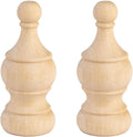 2 Pack Unfinished Wooden Finials for Bed Posts, 5.9" Tall x 2.4" Wide Decorative Wood Finials for Furniture, DIY Crafts & Home Decoration