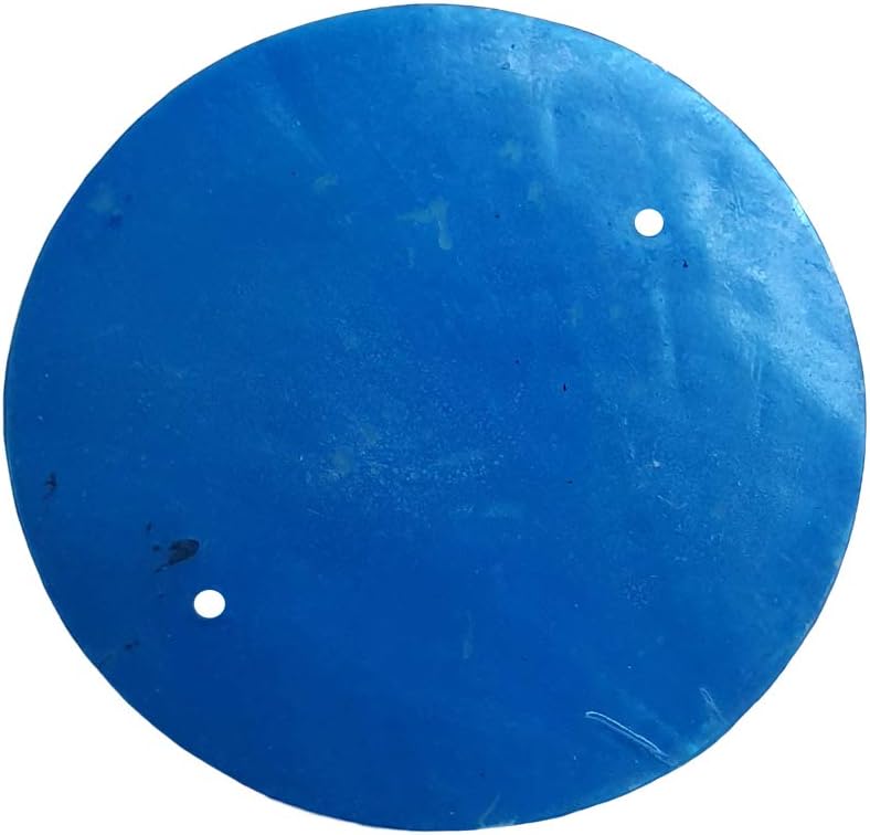 VIE Naturals Capiz Shell Discs 5cm Diameter with 2 Holes - 45 Pcs -Turquoise