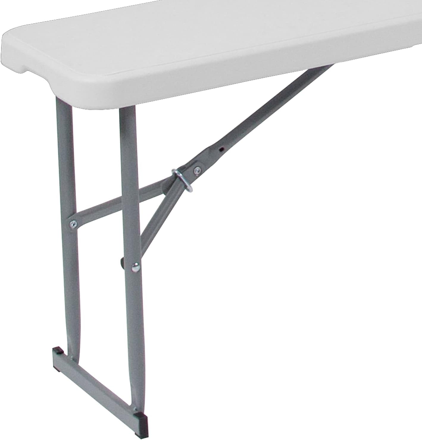 Flash Furniture Talbott 10.25''W x 71''L Bi-Fold Granite White Plastic Bench with Carrying Handle