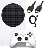 Microsoft Series S 512 GB All-Digital Console (Disc-Free Gaming) with HDMI Cable Controller Bundle | White | Include：Xbox Wireless Controller White, Xbox Series S Console (Renewed)
