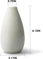 Modern White 4.1'' Small Ceramic Vase Set of 8 for Living Room Bedroom Office Minimalist Flower Vases for Bouquet Fake Plant Home Decor 8 Pack