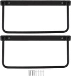 Foldable RV Shoe Rack, Space Saving Aluminum Alloy Wall Mounted Shoe Organizer Hanger with Screws, Storage Shelf for RV Travel Trailer Yacht (Black)