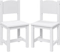 Timy Toddler Wooden Chair Pair, Kids Furniture for Eating, Reading, Playing 2 Pack (White)