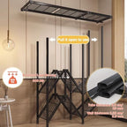 Folding Wardrobe,Fabric Cabinet,Foldable Coat Rack with Clothes Rails,Cloth Wardrobes for Bedroom Single,Canvas Folding Wardrobe Storage,Pink Gray