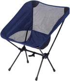 Ultralight Foldable Moon Camping Chair Set | Lightweight Backpacking Leisure Chairs for Garden, Picnic, Beach and Fishing(High back-navy)