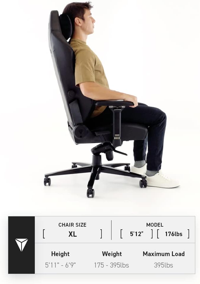 Secretlab Titan Evo Yasuo Gaming Chair - Reclining & Heavy Duty Computer Chair with 4D Armrests - Magnetic Head Pillow & Lumbar Support - Big and Tall 395 lbs - Blue - Leatherette