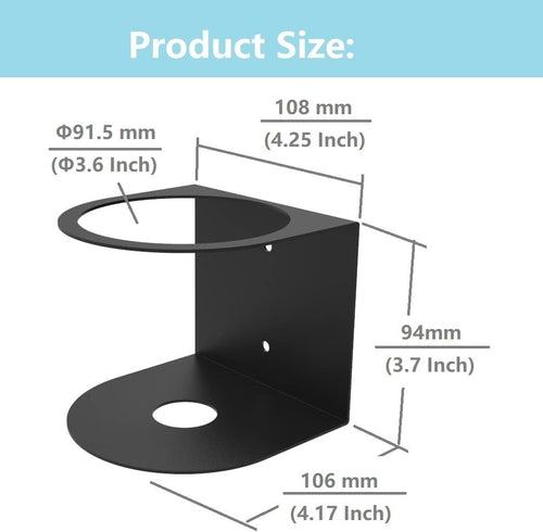 1 Spray Bottle Holder, Steel Wall Mount Storage Organizer for All-Purpose at Garage and Home (SBH-1B1Pc)