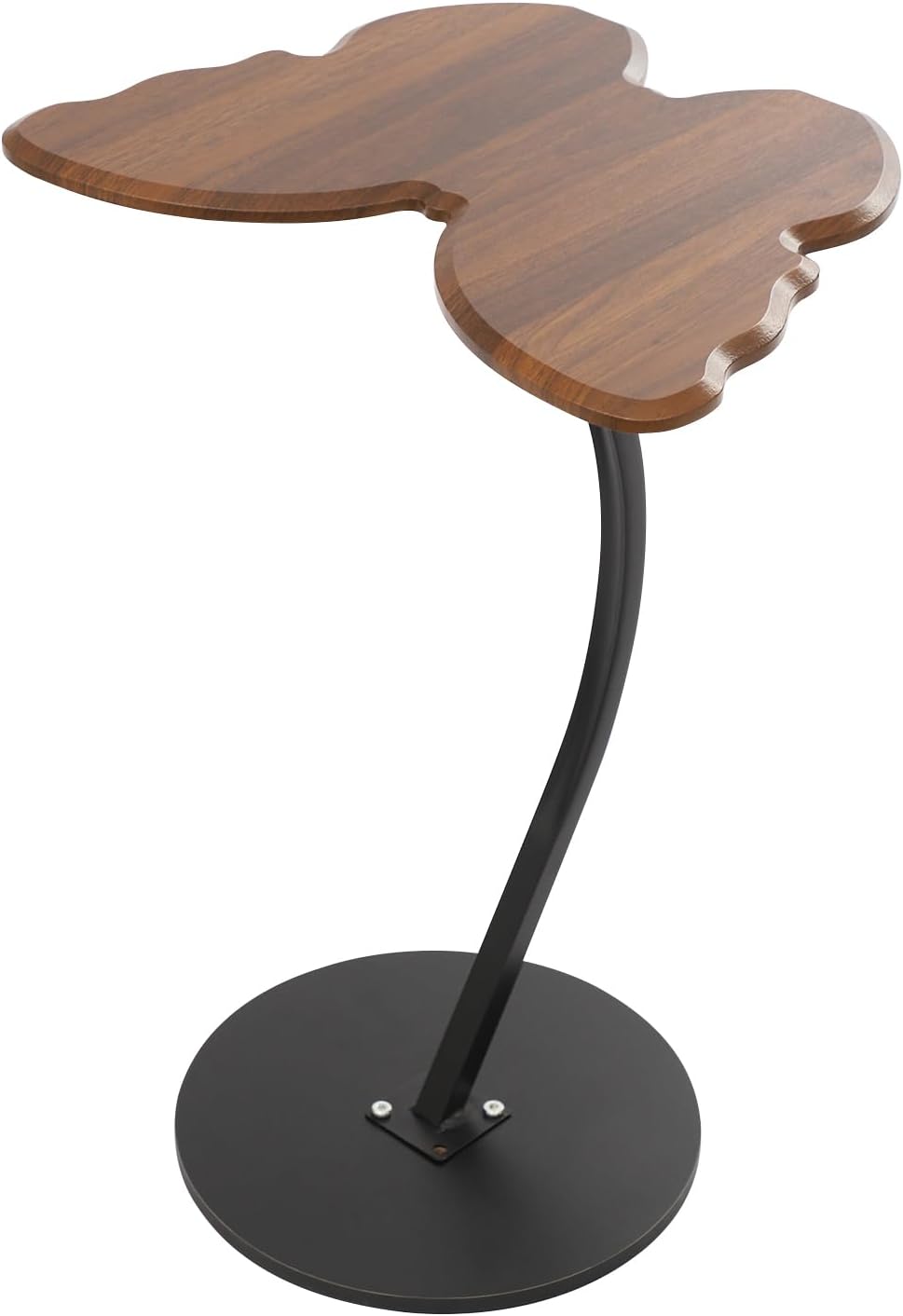 Side Table Butterfly Shape End Table, C-Shaped Small Coffee Tables Sofa Table, Living Room End Tables, 33 Pounds Capacity for Bedrooms Offices Lounge Small Spaces