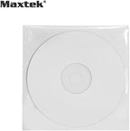 Maxtek 1,000 Pieces Clear Transparent CPP Plastic CD DVD Sleeves Envelope Holder, 100 Micron Thickness.