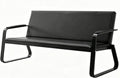 wonline 3-Seat Waiting Room Bench with Armrest PU Leather Office Waiting Room Furniture, Office Guest Seating Lobby Conference Reception Chair for Airport Clinic Hospital