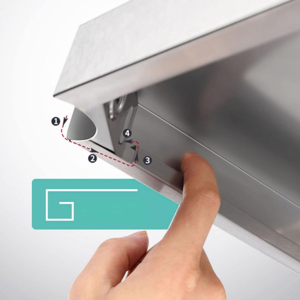 Microwave Shelf with 4 Levels, Metal Frame and Hooks, for Kitchen Storage, 60 cm Height