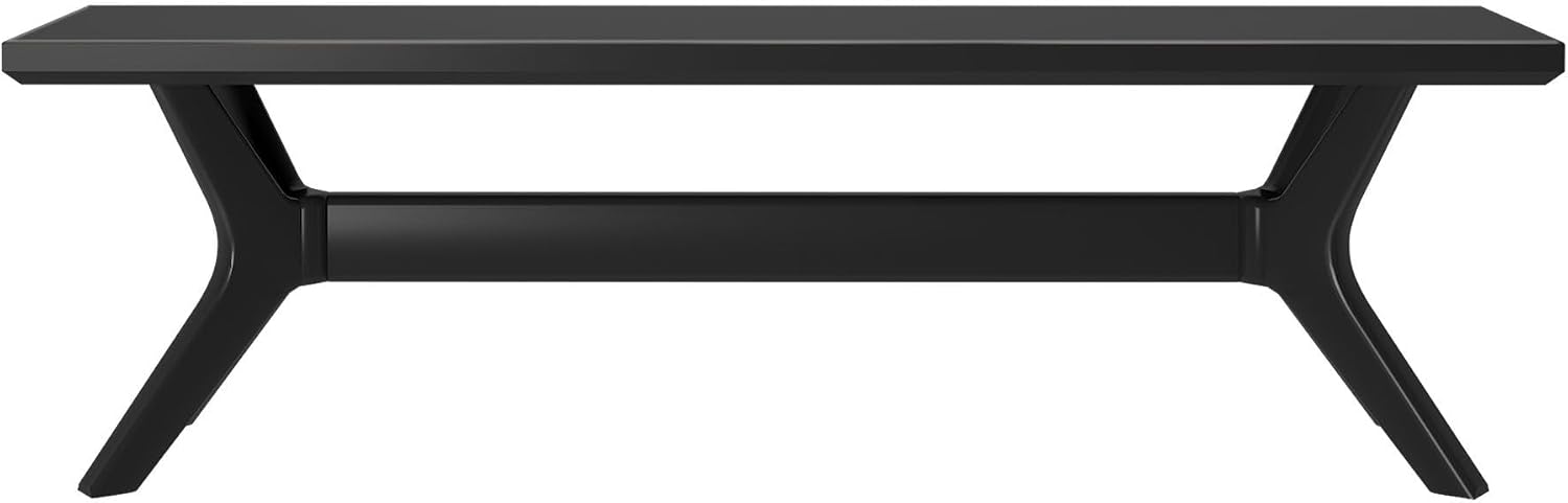 Plank+Beam Verso Dining Room Bench, 60 Inch Modern Dining Bench, Wooden Bench for Dining Room, Entryway Bench, Minimalist Room Bench, Black