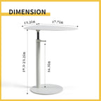 Modern Minimalist Side Table - Small Accent Coffee Table for Living Room, Bedroom - Sleek Round Base, Neutral Color - Functional Home Decor, Compact, Versatile End Table