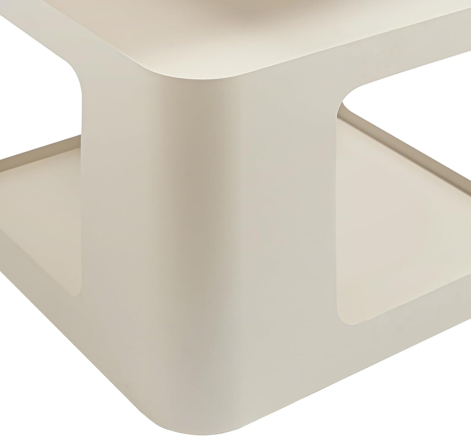 Modern End Tables 3 Tier Small Nightstand Metal Side Table with Storage Accent Tables Minimalist Couch Table for Bedroom, Living Room, No Assembly Required (Style 1, White, 15.7×15.7)