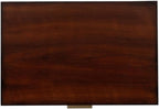 Beaumont Lane Contemporary 2 Drawer End Table, Antique Cherry Finish, 24" W x 16" D x 28" H, Poplar Solids and Veneer, Rectangular Design with Gold Hardware, Living Room or Side Table with Storage