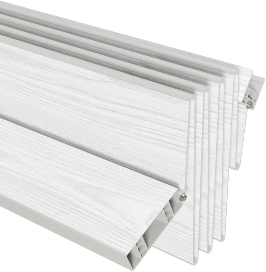 32 Inch PVC Foldable Accordion Door - White Oak Space Saving Interior Door, Trimmable 80 Inch Height Sliding Folding Door for Closet Bedroom Room Divider