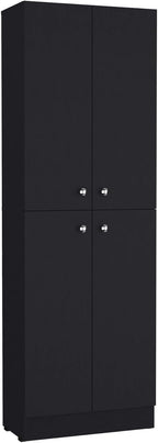 Mid-Century Pantry Storage Cabinet, Rustic Freestanding Cupboard with 5 Adjustable Shelves,for Kitchen Home