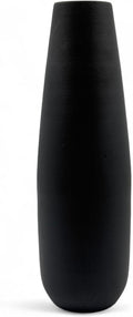 Hosley 16-Inch High Black Vase for Vases Home Decor, Large Vase Ideal for Dried Flowers, Floral Arrangements, Weddings, Home, Office, Elegant Metal Design