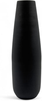 Hosley 16-Inch High Black Vase for Vases Home Decor, Large Vase Ideal for Dried Flowers, Floral Arrangements, Weddings, Home, Office, Elegant Metal Design