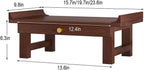 Personal Prayer Shrine Desk, Chinese Style Floor Shrine Stand with Retractable Pull Plate, Wood Meditation Altar Table for Bedroom, Office(15.7 * 9.8 * 6.3in)