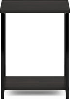 Furinno Simplistic Metal Frame End Table, 1-Pack, Espresso
