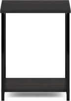 Furinno Simplistic Metal Frame End Table, 1-Pack, Espresso