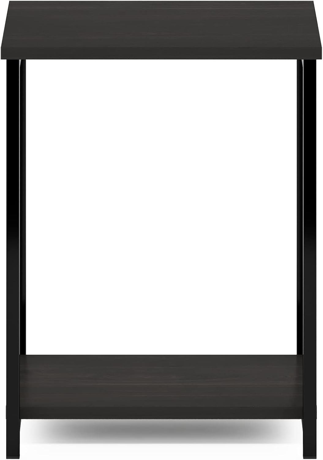 Furinno Simplistic Metal Frame End Table, 1-Pack, Espresso