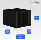 Synology Black DS420+ 4-Bay NAS Enclosure, 2-Core 2.0GHz, 2GB RAM, Metal, No HDD, Compatible with Desktop