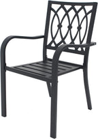 Heavy-Duty Metal Chair with Breathable Design