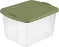 (Single) Storage Bins 70 Quart with Clear Base Stackable Storage Bins Through-Type Handle Design Depressed Lid Storage Containers for Bedding Home Other Large Items