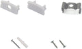 Hunhun 15-Pack End Caps and Mounting Clips for Hunhun U Shape LED Aluminum Channel System (U channel type)