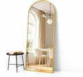 Simple Deluxe Arched Full Length Mirror, 71"x26"Large Floor Mirrors, for Wall Door Bedroom Bathroom Living Room (Gold)