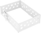 Full Size Floor Bed with Heightened Safety Guardrails and Door, Solid Wood Bede with Rails for Girls, Boys, Teens, Child Bedroom, Playroom, No Slats Included, White BS981