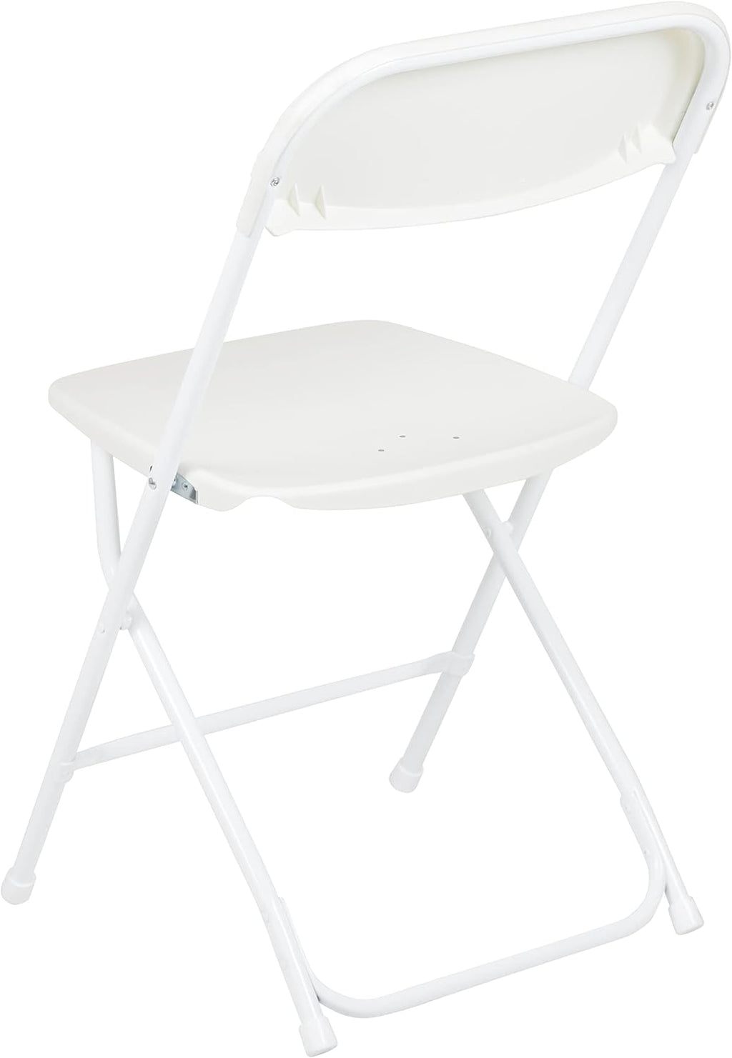 Flash Furniture Hercules Set of 10 Indoor/Outdoor Heavy-Duty Plastic Folding Chairs, Foldable Commercial Stacking Chairs with 650-lb. Static Weight Capacity, White