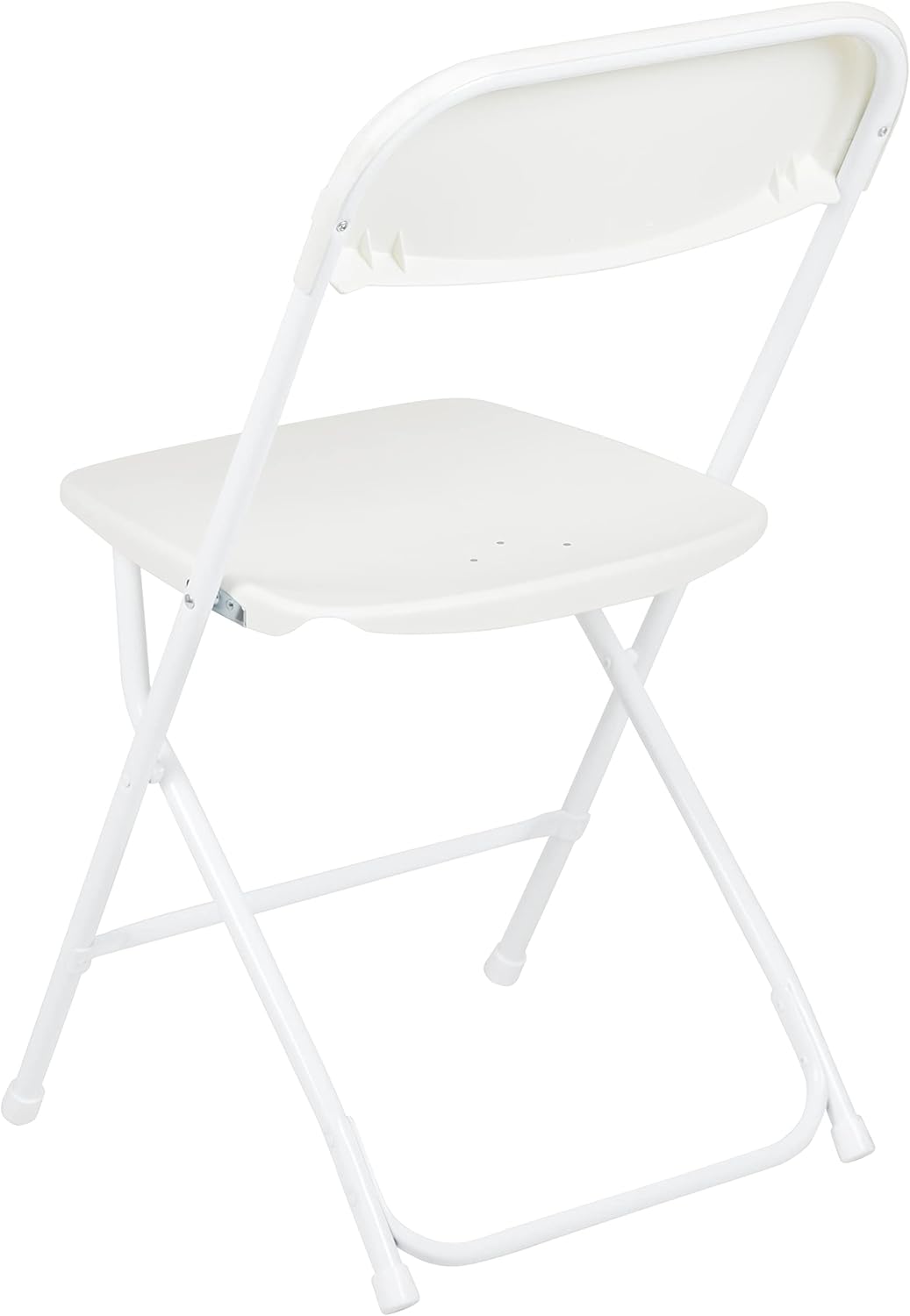 Flash Furniture Hercules Set of 10 Indoor/Outdoor Heavy-Duty Plastic Folding Chairs, Foldable Commercial Stacking Chairs with 650-lb. Static Weight Capacity, White