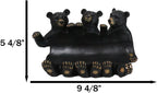 Ebros Gift Rustic Western Forest Animal Whimsical Three Black Bears Hugging Wine Bottle Figurine Wine Holder 9.5" Long Cabin Lodge Farmhouse Country Accent Decor