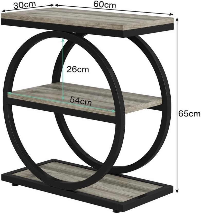 End Table, Small End Table, Living Room End Table, Modern End Table, Living Room & Bedroom, Easy to Assemble,Brown,23.62"x11.81"x 25.59"