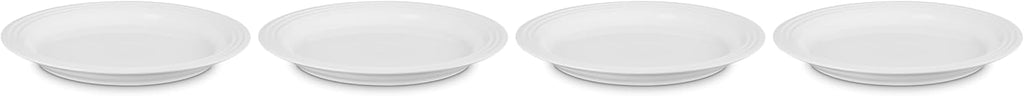 Le Creuset Stoneware Set of 4 Dinner Plates, 10.5" each, White