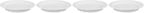 Le Creuset Stoneware Set of 4 Dinner Plates, 10.5" each, White