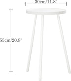 Small Couch Side Table, Drink Table, Mini Round End Table, Coffee Table, Snack Table for Small Spaces, Living Room, Bedroom, Sofa LET520W