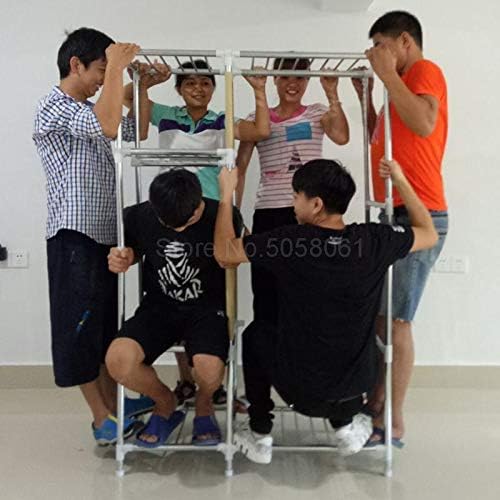 Simple Wardrobe Reinforced Thicken Cloth Sturdy Steel Frame Assembly Oxford Locker Hanging